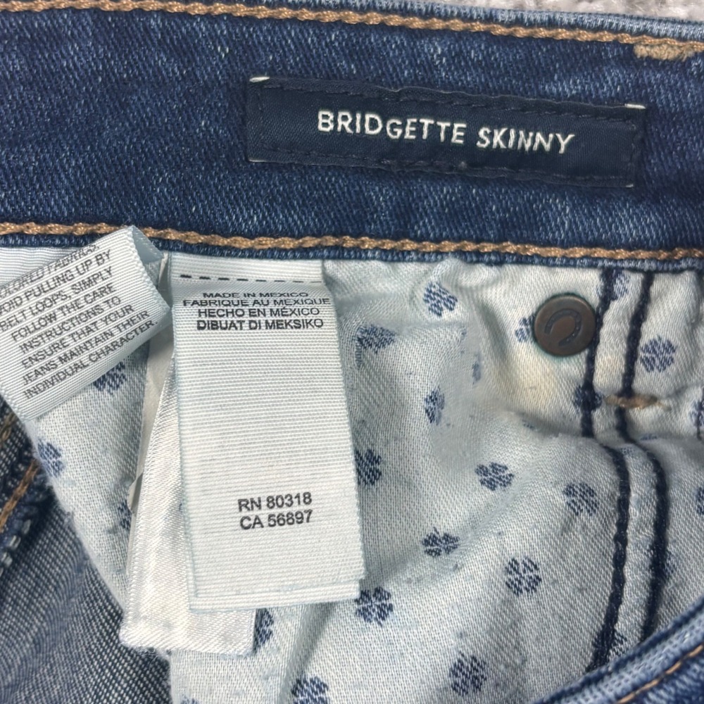 Lucky Brand Bridgette Skinny Jeans Womens 6/28 Dark Wash Candiani Denim Ankle - Picture 6 of 16